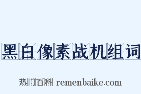 黑白像素战机组词是什么意思的图片
